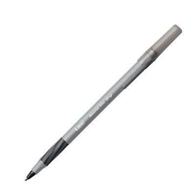 BIC® Round Stic Grip™ Ballpoint Pens, Black Ink (Based on quantity of 1, not a whole box)