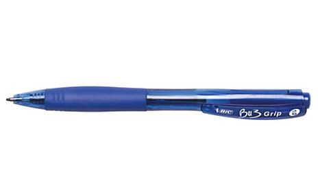 BIC® BU3 Grip Retractable Ballpoint Pens, Blue Ink (Based on quantity of 1, not a whole box)