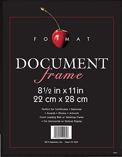MCS 8.5 x 11 in. Format Frame, Black