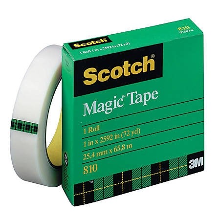 Scotch Magic Tape, 1" x 2592" (1 box)