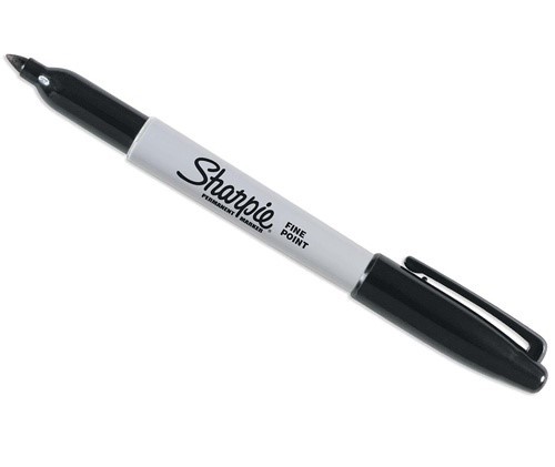 Sharpie - Black, Fine Tip Permanent Marker, Black (Based on quantity of 1, not a whole box)