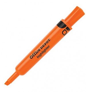 Office Depot highlighter, orange, Chisel tip (Based on quantity of 1, not a whole box)
