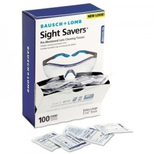Bausch + Lomb Sight Savers Pre-moistened lens cleansing tissues (based on SINGLE USE packet)